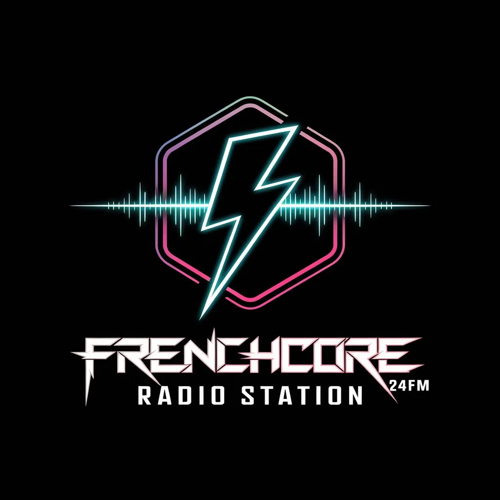 Stream Frenchcore radio interface with device compatibility icons